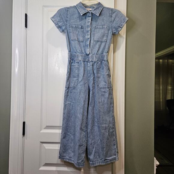 Cat & Jack Girl's Size M (8) Denim Jumpsuit - Picture 1 of 4